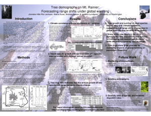 Tree demography on Mt. Rainier: Forecasting range shifts under global warming