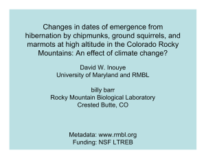 Changes in dates of emergence from