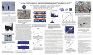 From a point to a basin: comparing continuous, point snow... weather station with extensive, high resolution basin-wide depths in Senator...