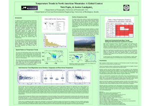 Temperature Trends in North American Mountains: A Global Context Nick Pepin