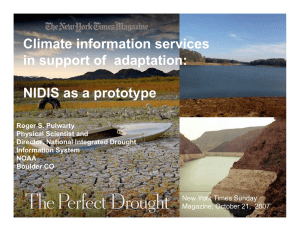 Climate information services in support of  adaptation: NIDIS as a prototype