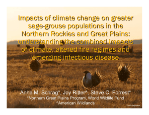 Impacts of climate change on greater sage - grouse populations in the