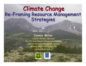 Climate Change Re - Framing Resource Management