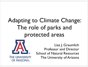 Adapting to Climate Change: The role of parks and protected areas