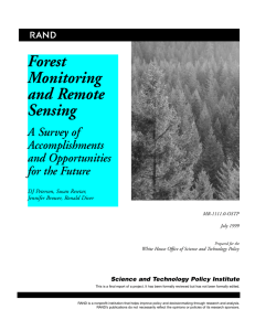 Forest Monitoring and Remote Sensing