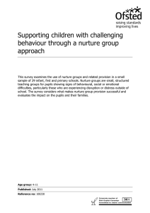 Supporting children with challenging behaviour through a nurture group approach