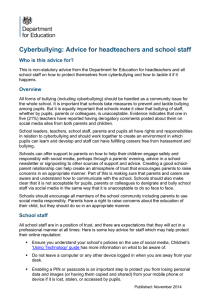 Cyberbullying: Advice for headteachers and school staff