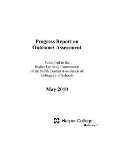 Progress Report on Outcomes Assessment May 2010