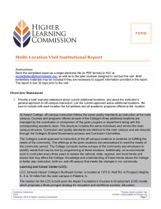 Multi-Location Visit Institutional Report  Instructions