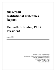 2009-2010 Institutional Outcomes Report