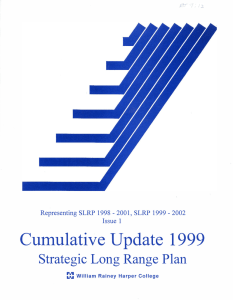 Cumulative  Update  1999 Strategic  Long Range Plan �