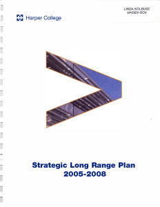 � Strategic  Long  Range  Plan 2005-2008 Harper Colleg�