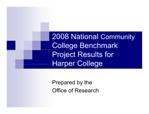 2008 National College Benchmark Project Results for Harper College