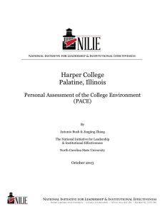 Harper College Palatine, Illinois Personal Assessment of the College Environment (PACE)