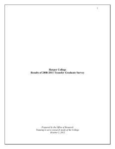 Harper College Results of 2008-2011 Transfer Graduate Survey 1
