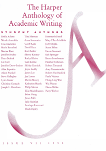 The Harper Anthology of Academic Writing S