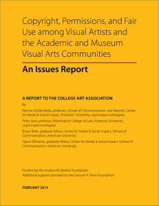 Copyright, Permissions, and Fair Use among Visual Artists and Visual Arts Communities