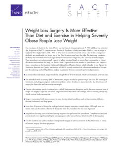 Weight Loss Surgery Is More Effective Obese People Lose Weight