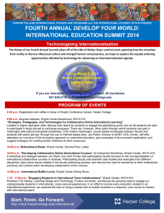 DEVELOP YOUR WORLD: INTERNATIONAL EDUCATION SUMMIT 2014  Technologizing Internationalization