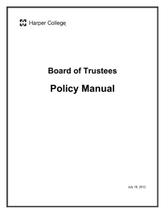 Policy Manual Board of Trustees