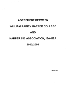 WILLIAM AGREEMENT RAINEY HARPER COLLEGE AND