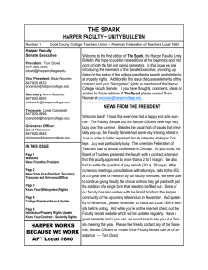 THE SPARK HARPER FACULTY ~ UNITY BULLETIN