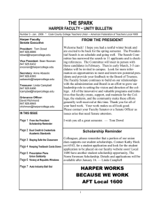 THE SPARK HARPER FACULTY ~ UNITY BULLETIN