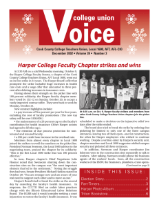 V oice college union Harper College Faculty Chapter strikes and wins