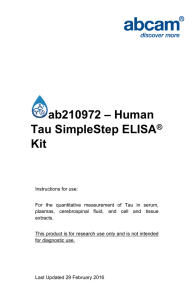 ab210972 – Human Tau SimpleStep ELISA  Kit