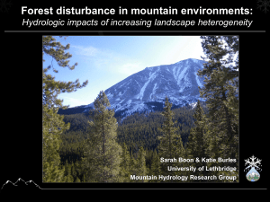 Forest disturbance in mountain environments: Hydrologic impacts of increasing landscape heterogeneity