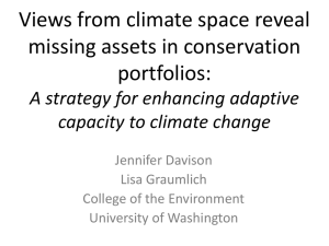 Views from climate space reveal missing assets in conservation portfolios: