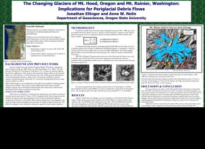 The Changing Glaciers of Mt. Hood, Oregon and Mt. Rainier,... Implications for Periglacial Debris Flows