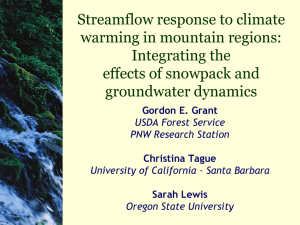 Streamflow response to climate warming in mountain regions: Integrating the