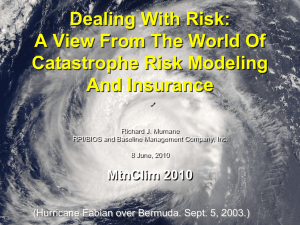 Dealing With Risk: A View From The World Of Catastrophe Risk Modeling