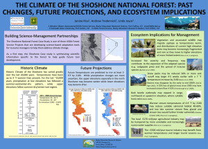 THE CLIMATE OF THE SHOSHONE NATIONAL FOREST: PAST