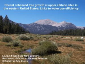 Recent enhanced tree growth at upper altitude sites in
