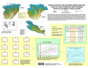 SNOW COVER IN THE EASTERN SIERRA NEVADA: YEAR-TO-YEAR VARIATION AND POSSIBLE