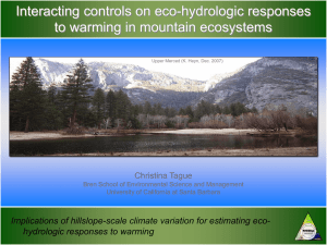 Interacting controls on eco-hydrologic responses to warming in mountain ecosystems