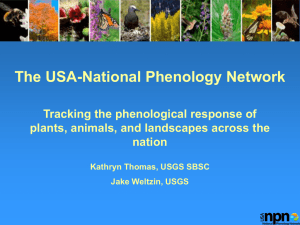 The USA-National Phenology Network Tracking the phenological response of nation