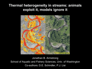 Thermal heterogeneity in streams: animals exploit it, models ignore it