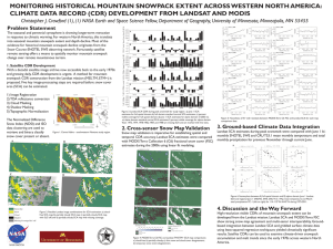 MONITORING HISTORICAL MOUNTAIN SNOWPACK EXTENT ACROSS WESTERN NORTH AMERICA:
