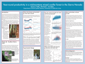 Year-round productivity in a mid-montane mixed conifer forest in the...  Anne E. Kelly, Michael L. Goulden