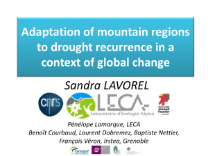 Adaptation of mountain regions to drought recurrence in a Sandra LAVOREL