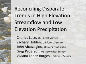 Reconciling Disparate Trends in High Elevation Streamflow and Low Elevation Precipitation