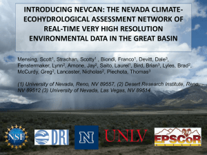 INTRODUCING NEVCAN: THE NEVADA CLIMATE- ECOHYDROLOGICAL ASSESSMENT NETWORK OF