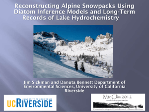 Reconstructing Alpine Snowpacks Using Diatom Inference Models and Long-Term
