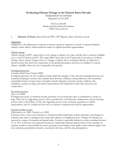 Evaluating Climate Change in the Eastern Sierra Nevada