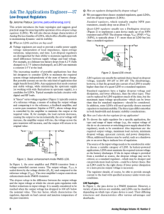 Ask The Applications Engineer—37 Low-Dropout	Regulators By Jerome Patoux [ ]