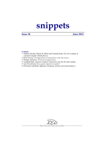 snippets Issue 30 June 2015