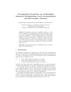 Presupposition Projection out of Quantified Sentences: Strengthening, Local Accommodation and Inter-speaker Variation